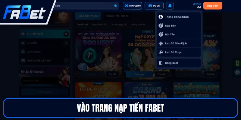 Nạp Tiền FABET - Khởi Đầu Hành Trình Chinh Phục Tại Nhà Cái